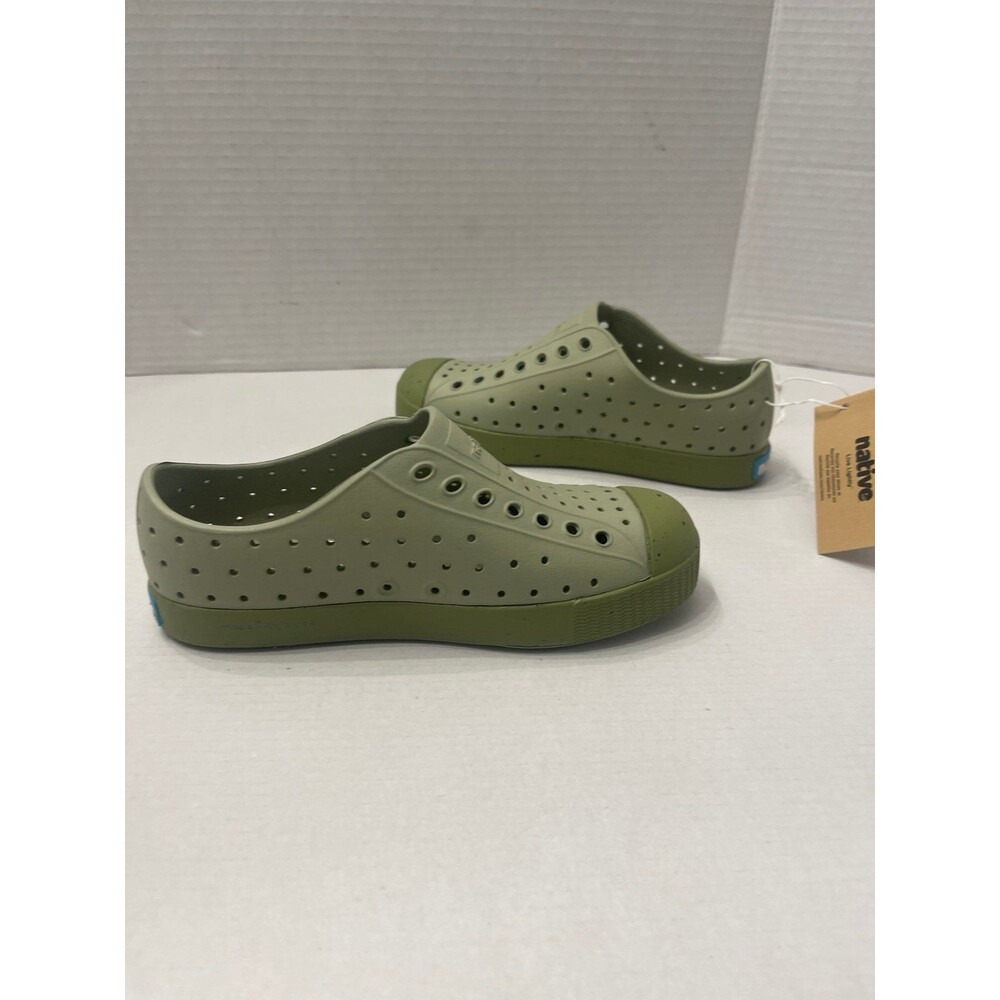 Native Shoes Kids Unisex Jefferson Bloom Size 12 Green New With Tag - Picture 10 of 11